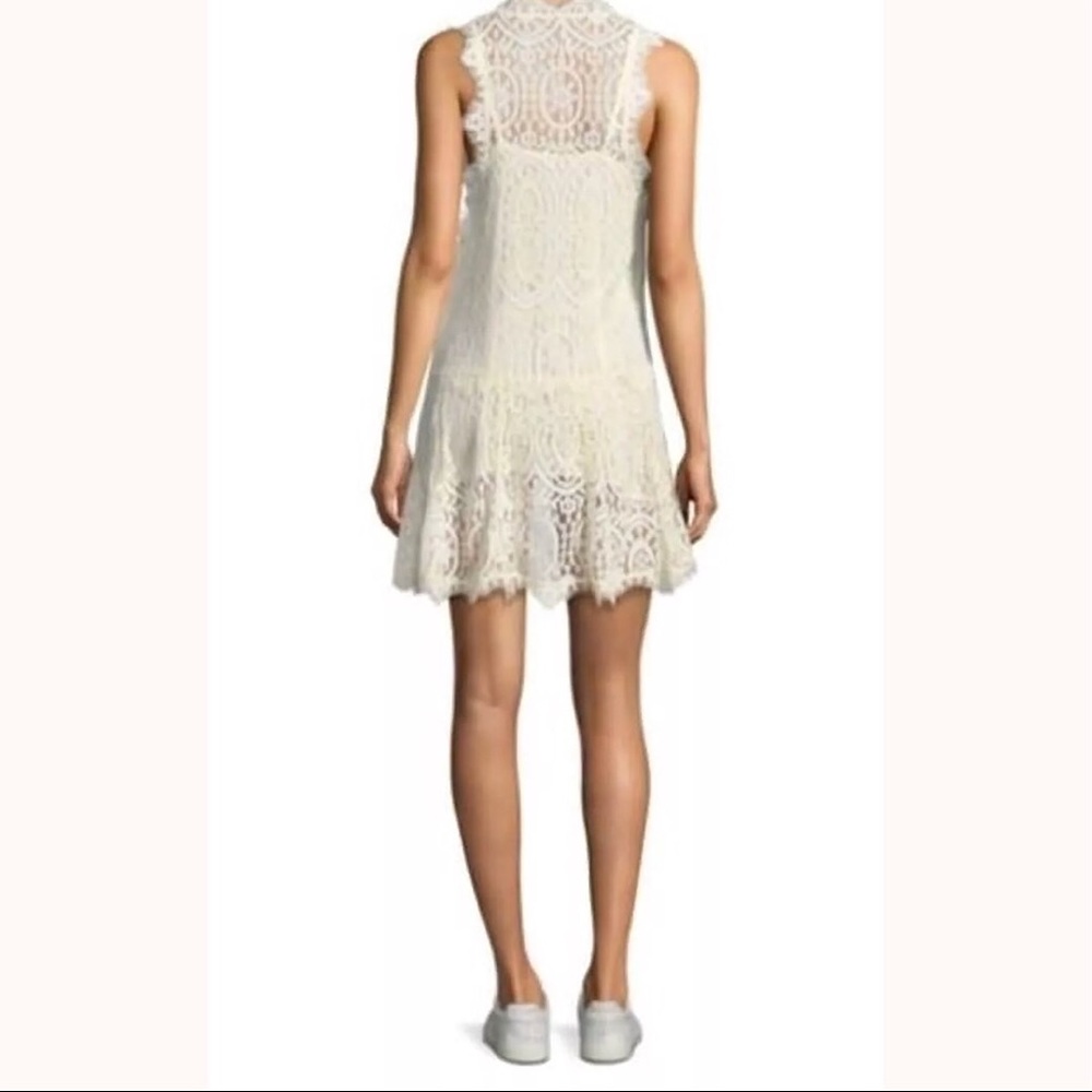 FREE PEOPLE Lace Mini Dress "Heart in Two", Ivory - Picture 3 of 8